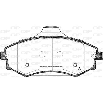 Jeu de 4 plaquettes de frein avant OPEN PARTS OEM 4813008151