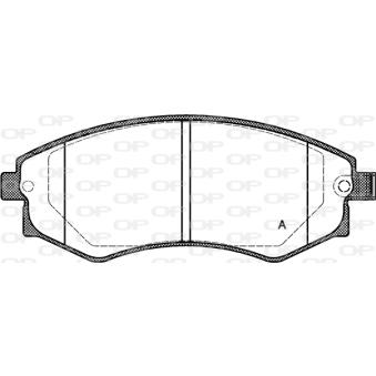 Jeu de 4 plaquettes de frein avant OPEN PARTS OEM 5810129A40