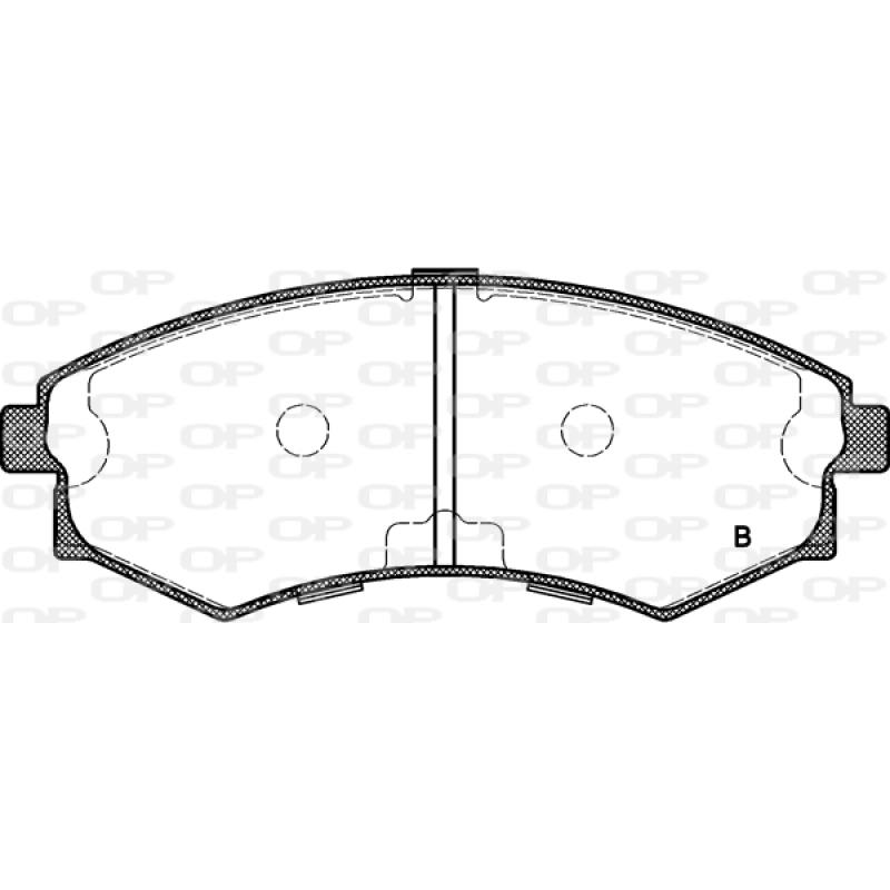 Jeu de 4 plaquettes de frein avant OPEN PARTS BPA0318.82 - Visuel 2