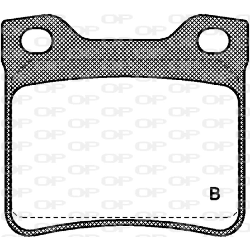 Jeu de 4 plaquettes de frein arrière OPEN PARTS BPA0321.02 - Visuel 2