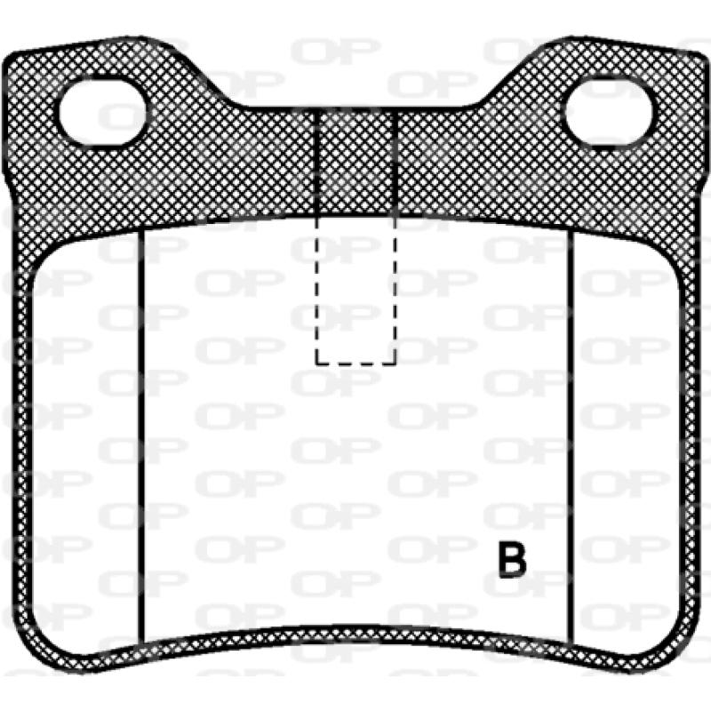 Jeu de 4 plaquettes de frein arrière OPEN PARTS BPA0321.10 - Visuel 2