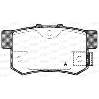 Jeu de 4 plaquettes de frein arrière OPEN PARTS [BPA0325.02]