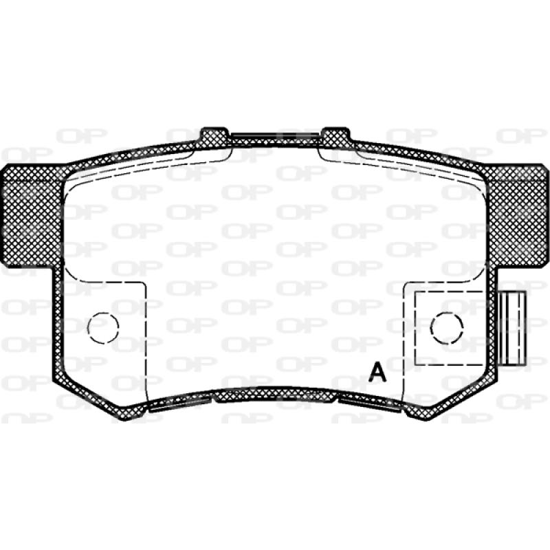 Jeu de 4 plaquettes de frein arrière OPEN PARTS BPA0325.12 - Visuel 1