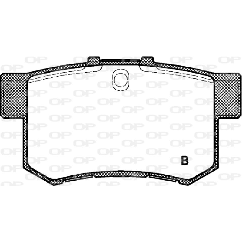 Jeu de 4 plaquettes de frein arrière OPEN PARTS BPA0325.22 - Visuel 2