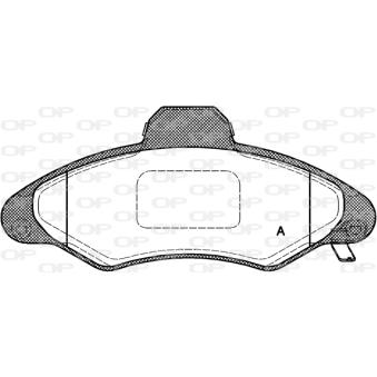 Jeu de 4 plaquettes de frein avant OPEN PARTS OEM 1121667