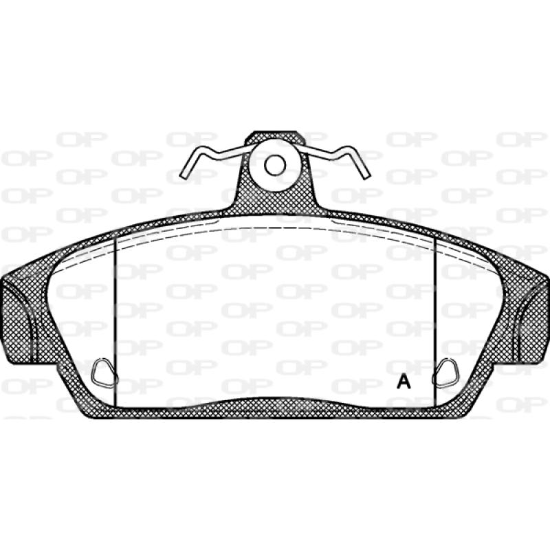 Jeu de 4 plaquettes de frein avant OPEN PARTS BPA0336.00 - Visuel 1
