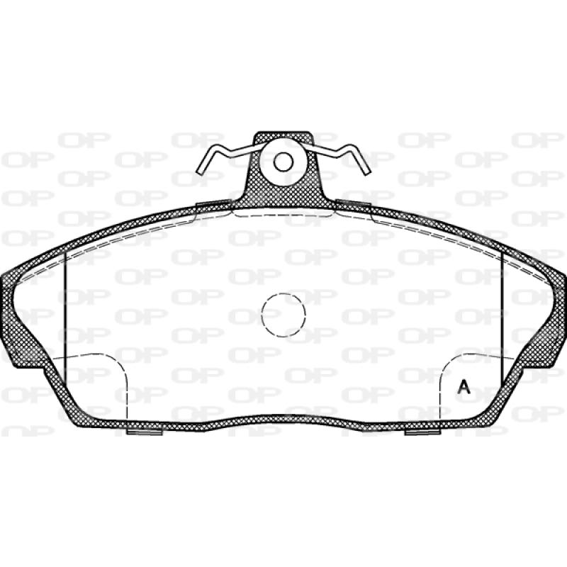 Jeu de 4 plaquettes de frein avant OPEN PARTS BPA0337.10 - Visuel 1