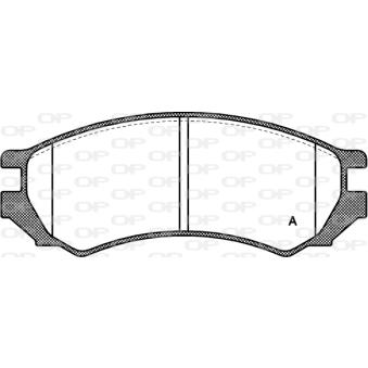 Jeu de 4 plaquettes de frein avant OPEN PARTS OEM 4106051E85