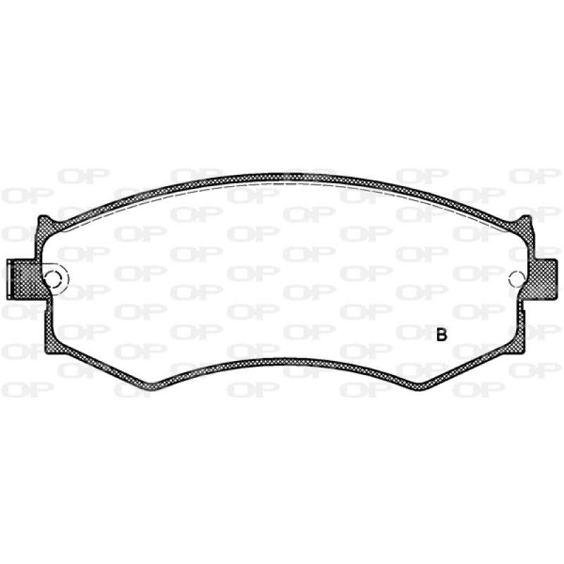 Jeu de 4 plaquettes de frein avant OPEN PARTS BPA0350.04 - Visuel 2