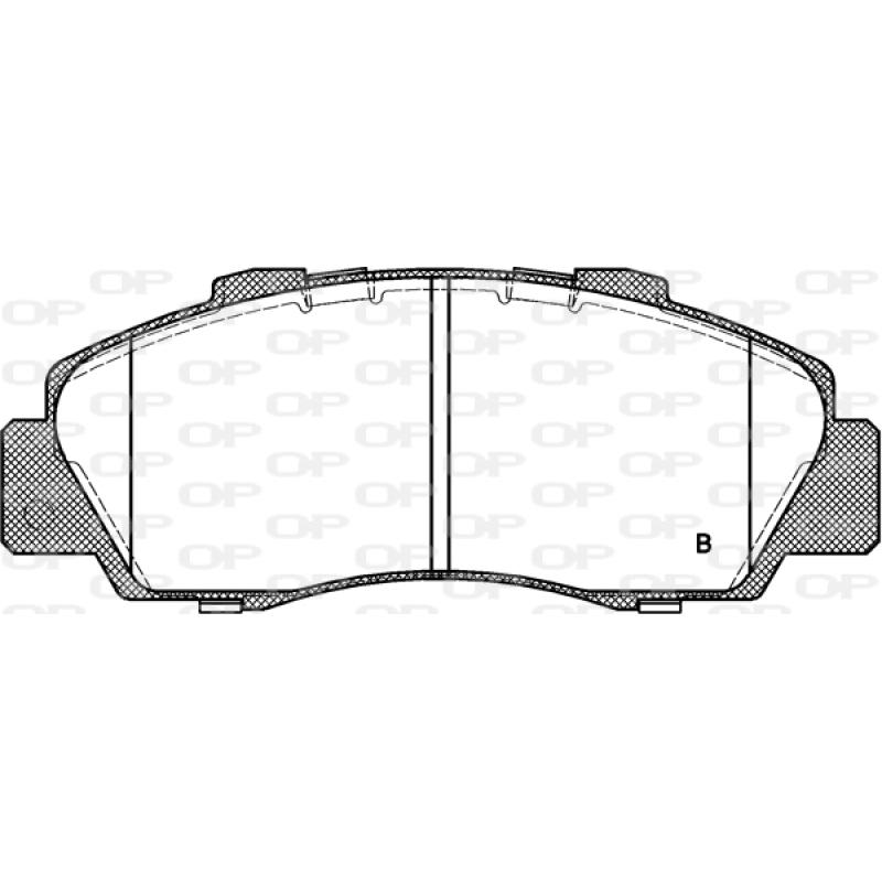 Jeu de 4 plaquettes de frein avant OPEN PARTS BPA0351.32 - Visuel 2