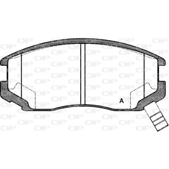 Jeu de 4 plaquettes de frein avant OPEN PARTS OEM MR389512