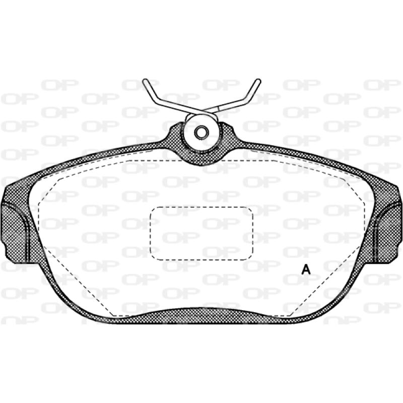Jeu de 4 plaquettes de frein avant OPEN PARTS BPA0368.00 - Visuel 1