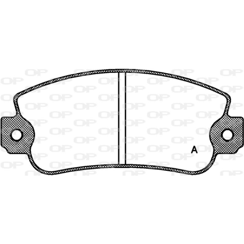 Jeu de 4 plaquettes de frein avant OPEN PARTS BPA0372.30 - Visuel 1