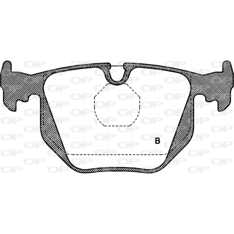 Jeu de 4 plaquettes de frein arrière OPEN PARTS BPA0381.00 - Visuel 2