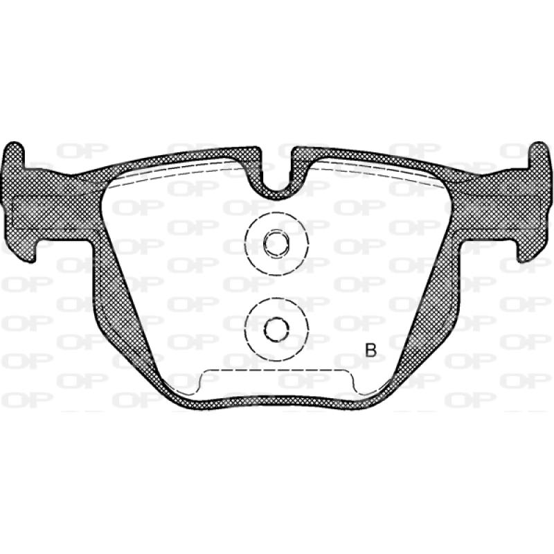 Jeu de 4 plaquettes de frein arrière OPEN PARTS BPA0381.70 - Visuel 2