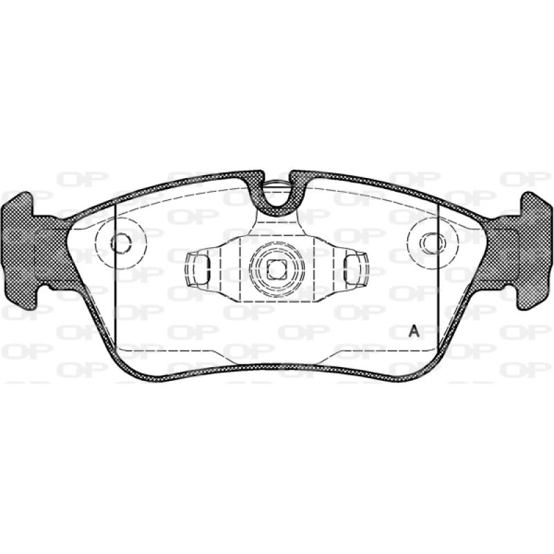 Jeu de 4 plaquettes de frein avant OPEN PARTS BPA0384.60 - Visuel 1