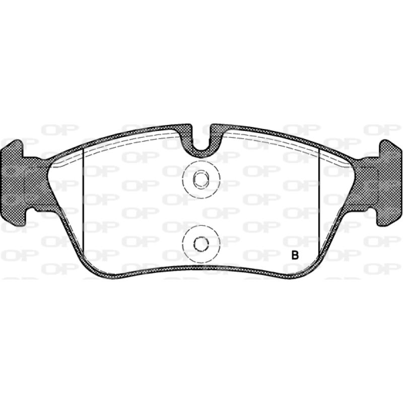 Jeu de 4 plaquettes de frein avant OPEN PARTS BPA0384.60 - Visuel 2