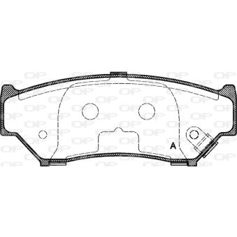 Jeu de 4 plaquettes de frein avant OPEN PARTS OEM 5520056870 Jeu de 4 plaquettes de frein avant OPEN PARTS OEM 5520056870
