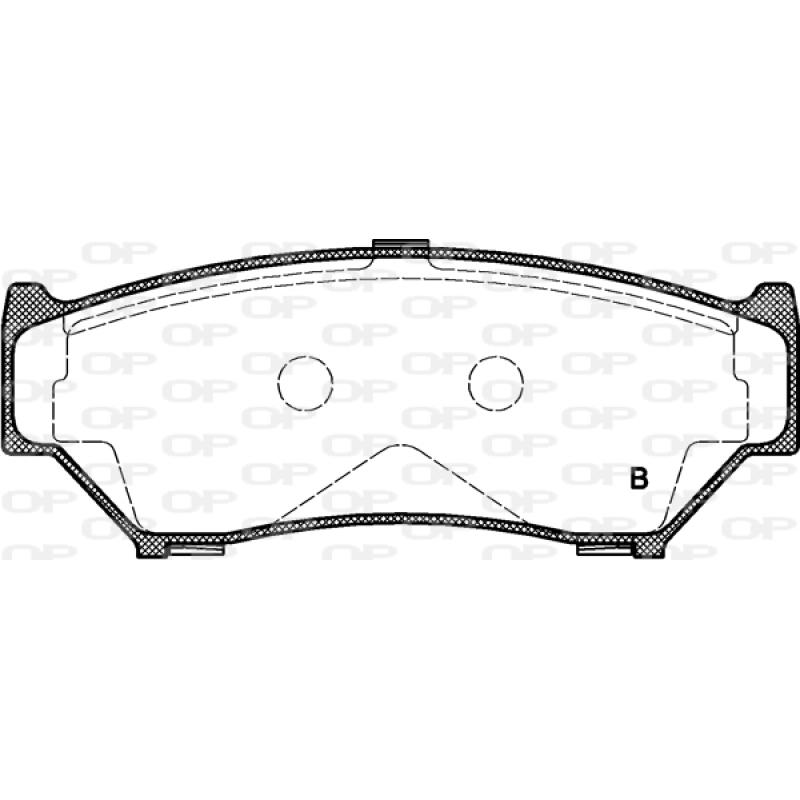 Jeu de 4 plaquettes de frein avant OPEN PARTS BPA0389.12 - Visuel 2