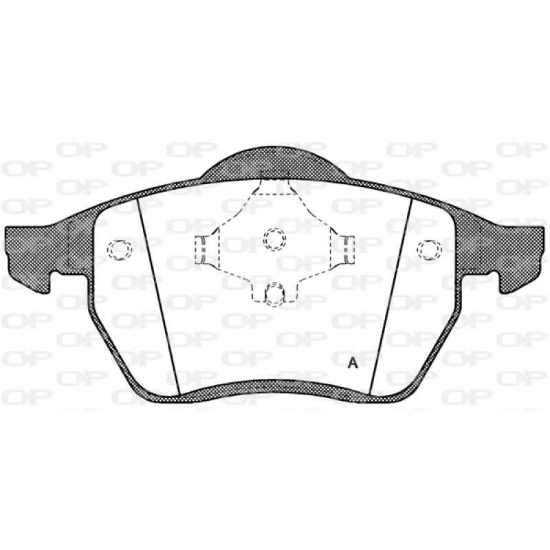 Jeu de 4 plaquettes de frein avant OPEN PARTS BPA0390.00 - Visuel 1
