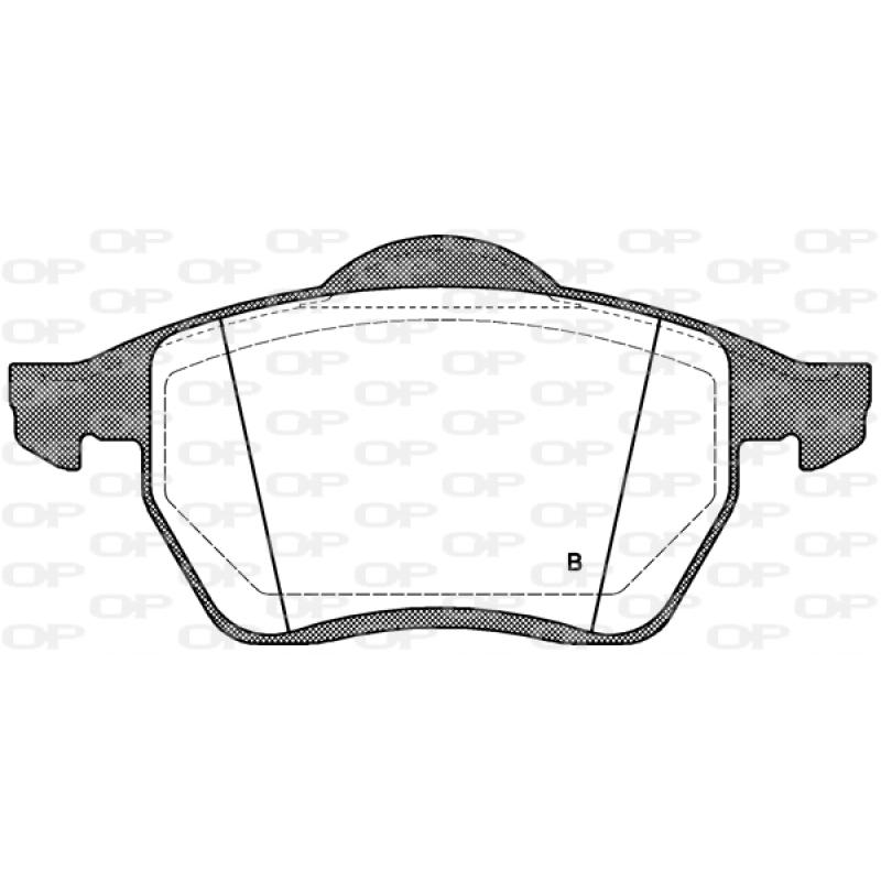 Jeu de 4 plaquettes de frein avant OPEN PARTS BPA0390.00 - Visuel 2