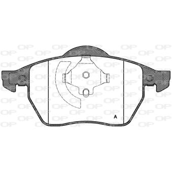 Jeu de 4 plaquettes de frein avant OPEN PARTS OEM 3A0698151