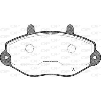 Jeu de 4 plaquettes de frein avant OPEN PARTS OEM 6965580