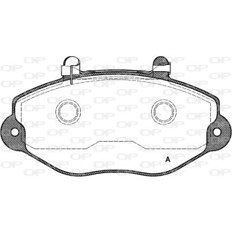 Jeu de 4 plaquettes de frein avant OPEN PARTS OEM 93VX2K021BA