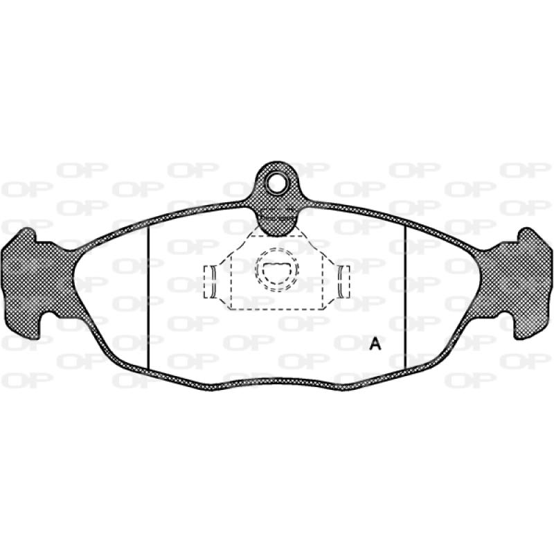 Jeu de 4 plaquettes de frein avant OPEN PARTS BPA0393.00 - Visuel 1