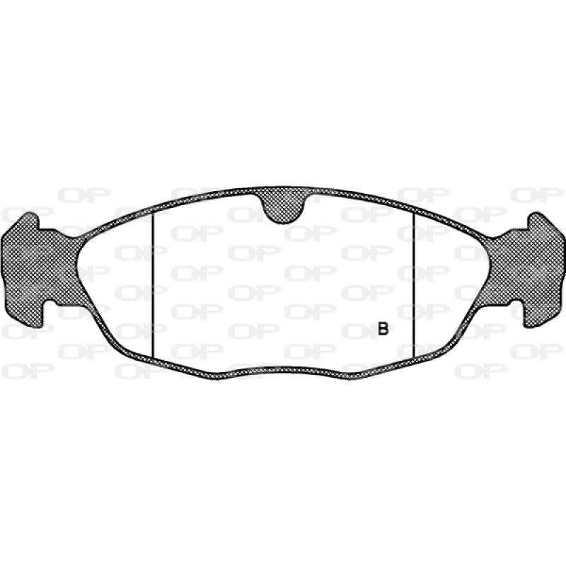 Jeu de 4 plaquettes de frein avant OPEN PARTS BPA0393.00 - Visuel 2