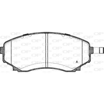 Jeu de 4 plaquettes de frein avant OPEN PARTS OEM LDY33323Z