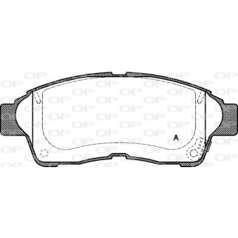 Jeu de 4 plaquettes de frein avant OPEN PARTS OEM 0446520450 Jeu de 4 plaquettes de frein avant OPEN PARTS OEM 0446520450