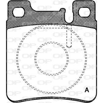 Jeu de 4 plaquettes de frein arrière OPEN PARTS OEM A0054201920
