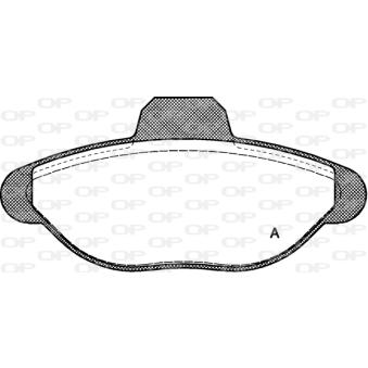 Jeu de 4 plaquettes de frein avant OPEN PARTS OEM 46565733