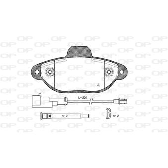 Jeu de 4 plaquettes de frein avant OPEN PARTS OEM BS512K021BA