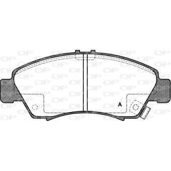 Jeu de 4 plaquettes de frein avant OPEN PARTS [BPA0419.02]