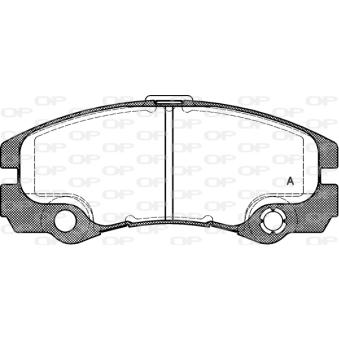 Jeu de 4 plaquettes de frein avant OPEN PARTS OEM 1605620