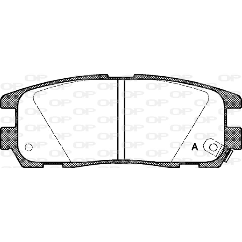 Jeu de 4 plaquettes de frein arrière OPEN PARTS BPA0426.02 - Visuel 1