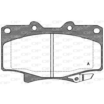 Jeu de 4 plaquettes de frein avant OPEN PARTS OEM 04465YZZAL