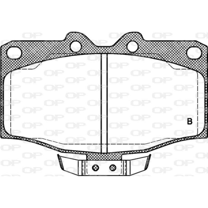 Jeu de 4 plaquettes de frein avant OPEN PARTS BPA0430.04 - Visuel 2
