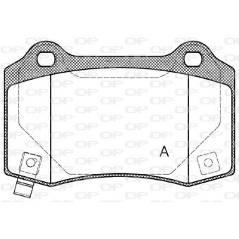 Jeu de 4 plaquettes de frein arrière OPEN PARTS OEM 5174327AB
