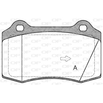 Jeu de 4 plaquettes de frein avant OPEN PARTS OEM 1329156