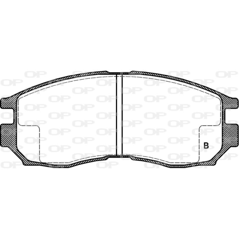 Jeu de 4 plaquettes de frein avant OPEN PARTS BPA0460.02 - Visuel 2