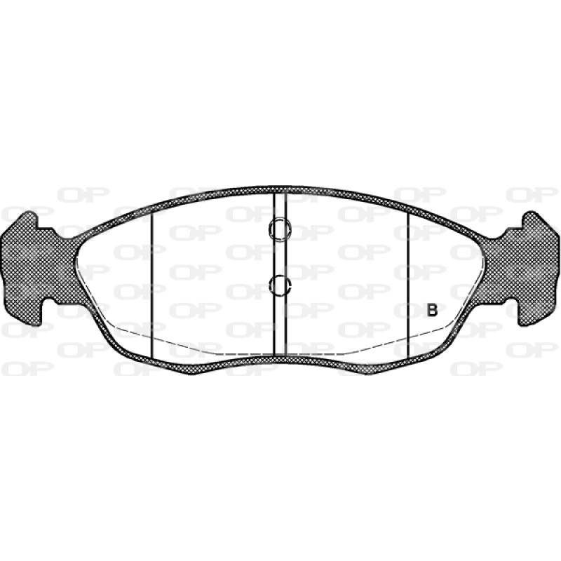 Jeu de 4 plaquettes de frein avant OPEN PARTS BPA0461.10 - Visuel 2
