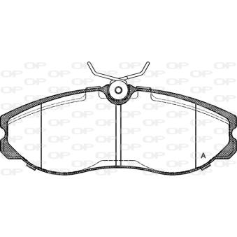 Jeu de 4 plaquettes de frein avant OPEN PARTS [BPA0462.00]