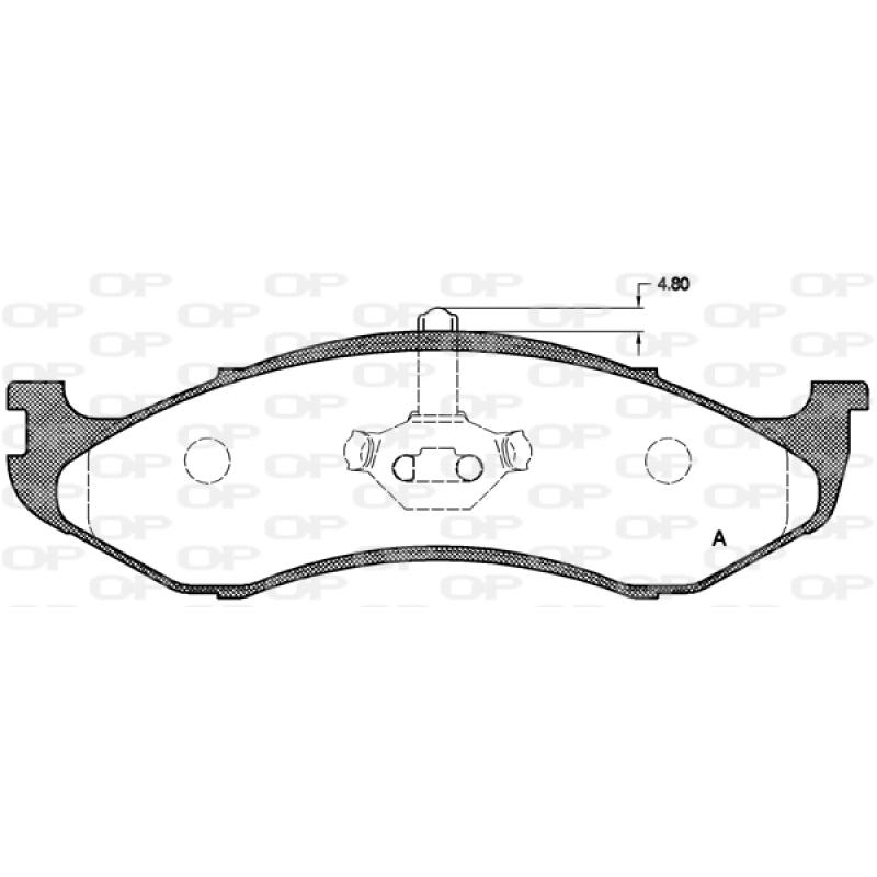 Jeu de 4 plaquettes de frein avant OPEN PARTS BPA0467.00 - Visuel 1