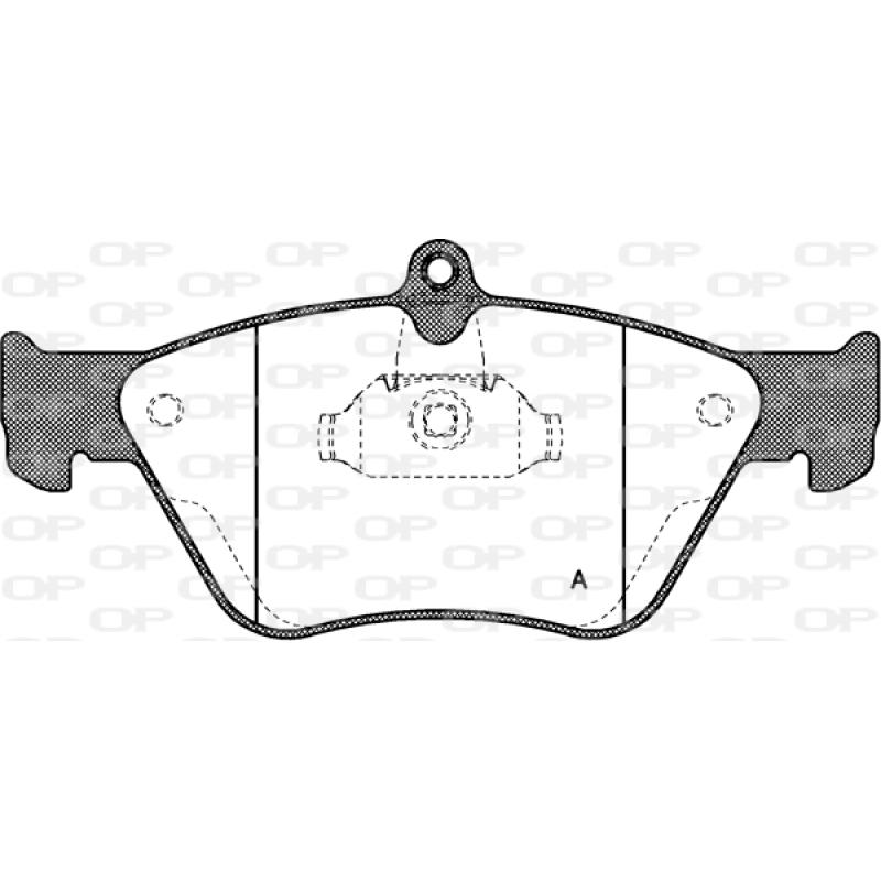 Jeu de 4 plaquettes de frein avant OPEN PARTS BPA0468.00 - Visuel 1