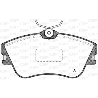 Jeu de 4 plaquettes de frein avant OPEN PARTS OEM 701698151J