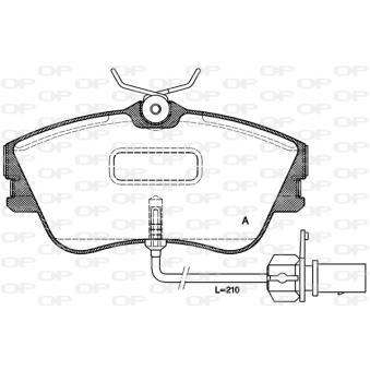 Jeu de 4 plaquettes de frein avant OPEN PARTS OEM 7D0698151G