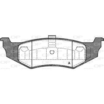 Jeu de 4 plaquettes de frein arrière OPEN PARTS OEM 05018208AA
